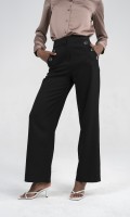 SIXDO Black Wide Leg Tuytsi Pants for Women, Business Casual Pants
